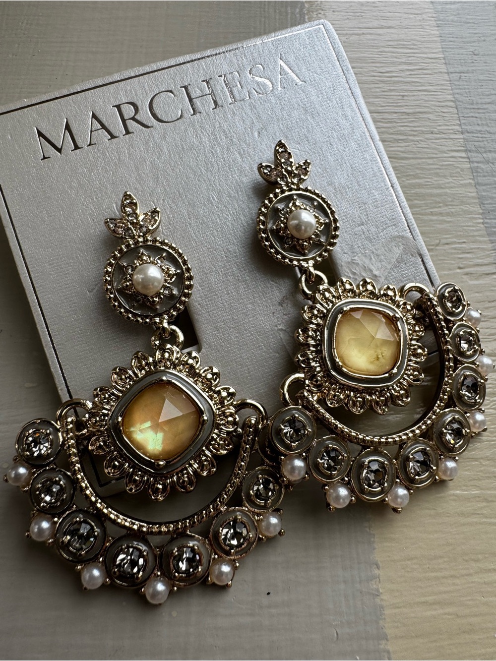 💎 NWT Marchesa "Sweet Escape" Chandelier Drop Earrings